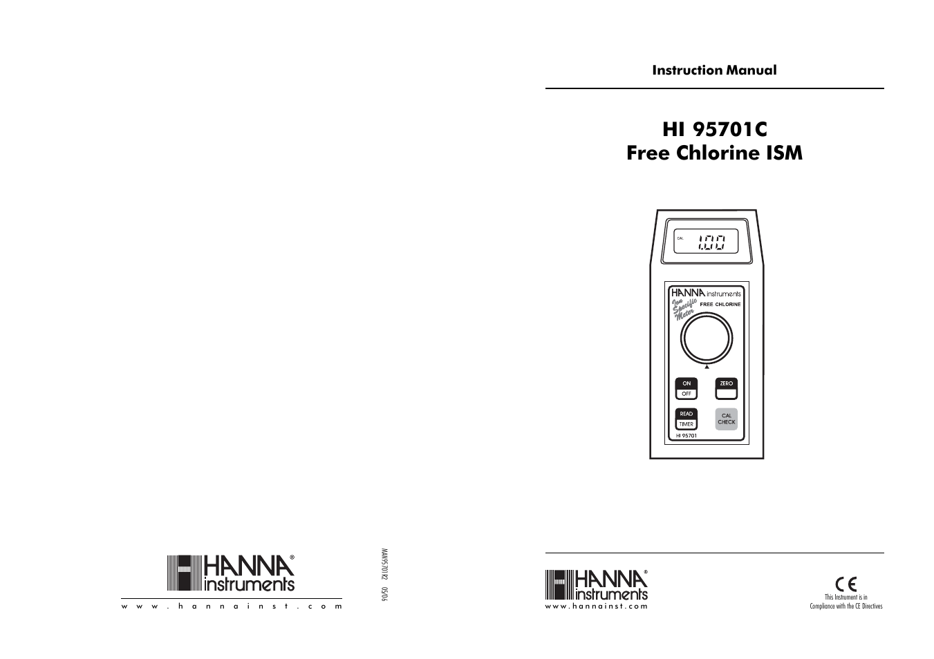 Hanna Instruments HI 95701 User Manual | 10 pages