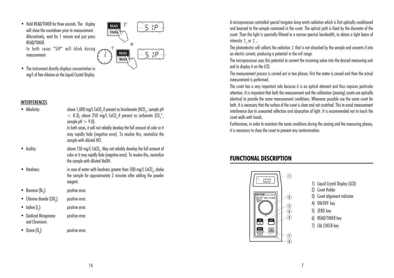 Functional description | Hanna Instruments HI 95701 User Manual | Page 7 / 10