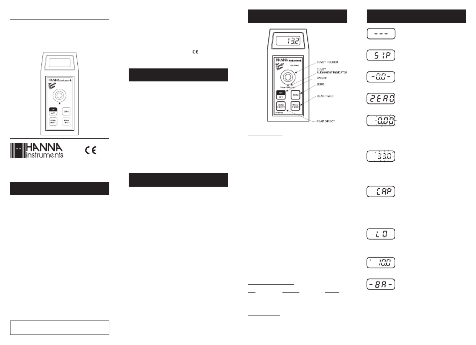 Hanna Instruments HI 93753 User Manual | 2 pages