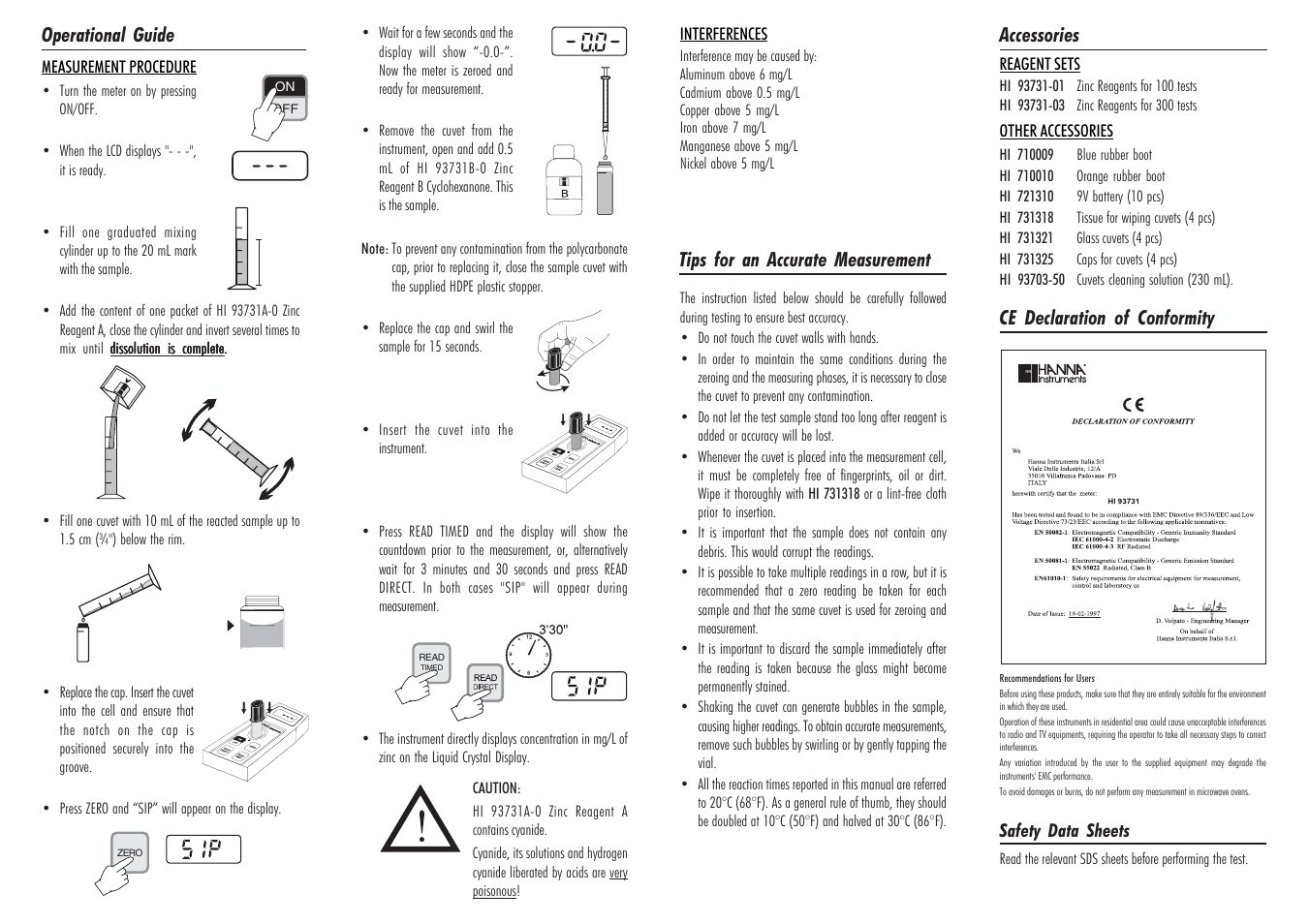 Hanna Instruments HI 93731 User Manual | Page 2 / 2