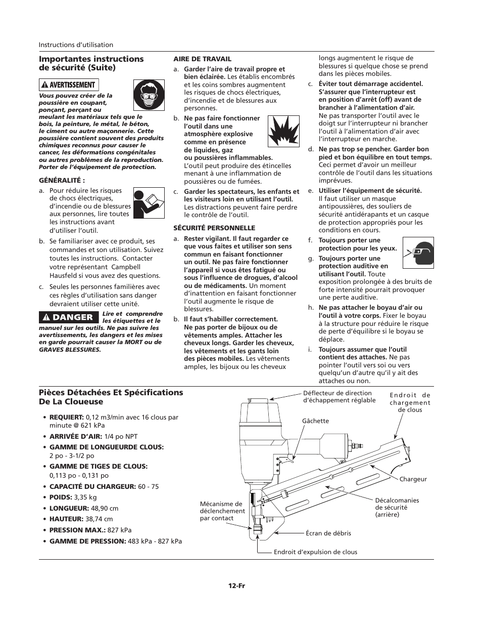 Campbell Hausfeld IFN21950 User Manual | Page 12 / 32