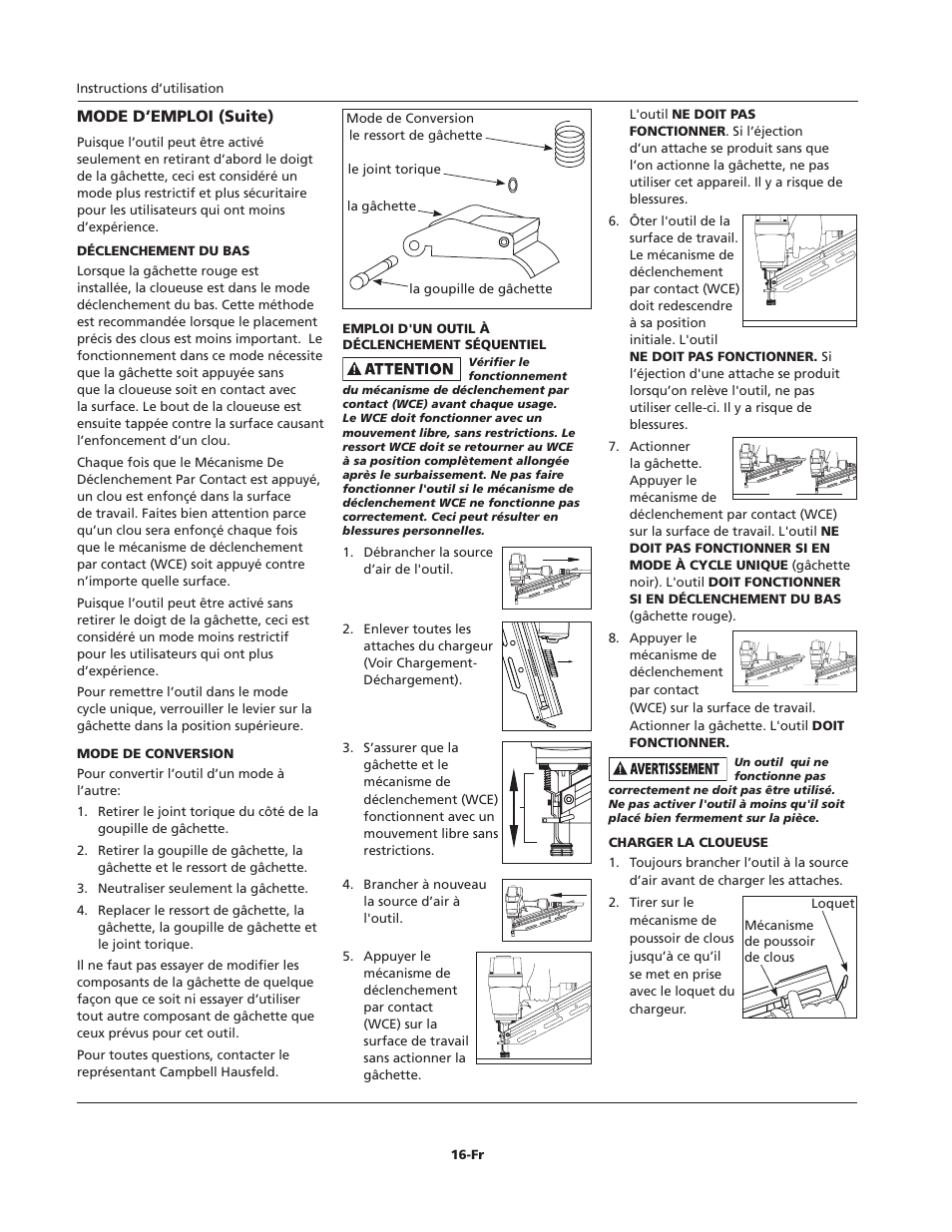 Campbell Hausfeld IFN21950 User Manual | Page 16 / 32