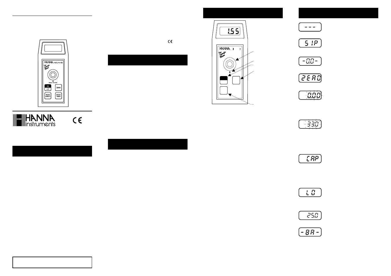 Hanna Instruments HI 93720 User Manual | 2 pages