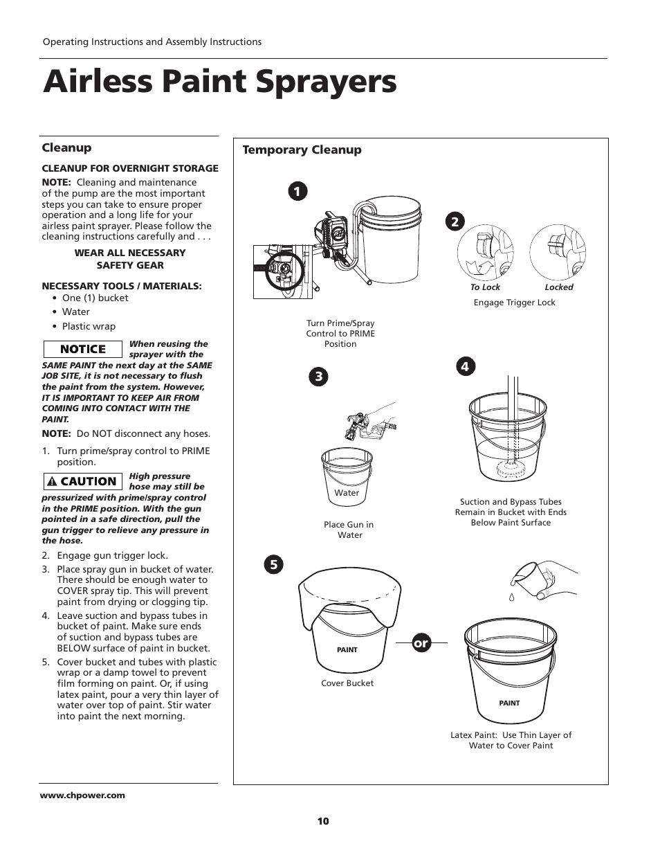 Airless paint sprayers | Campbell Hausfeld PS120B User Manual | Page 10 / 24