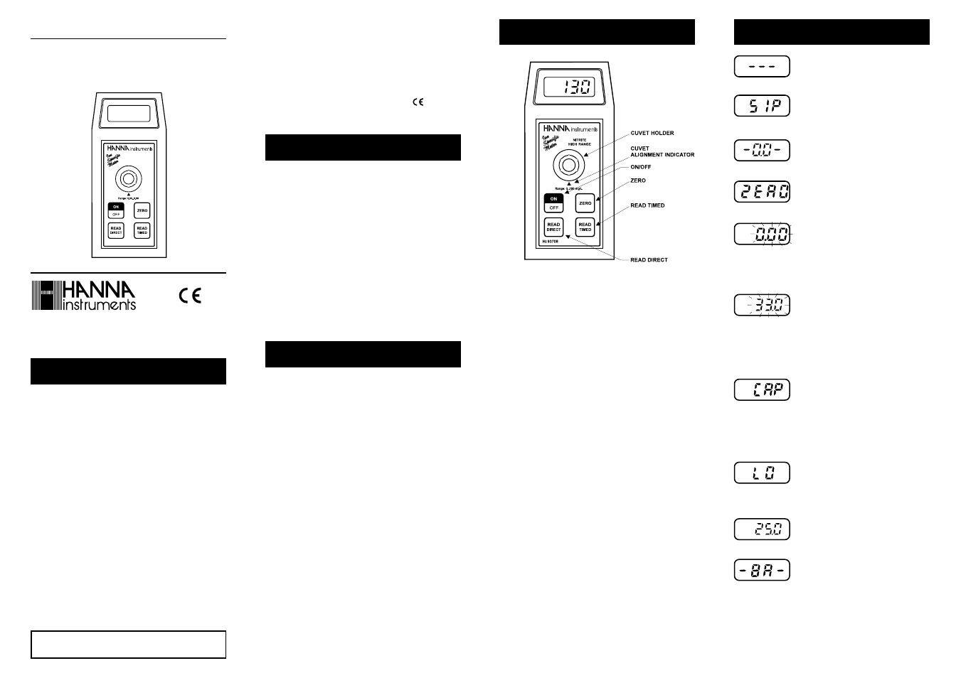 Hanna Instruments HI 93708 User Manual | 2 pages