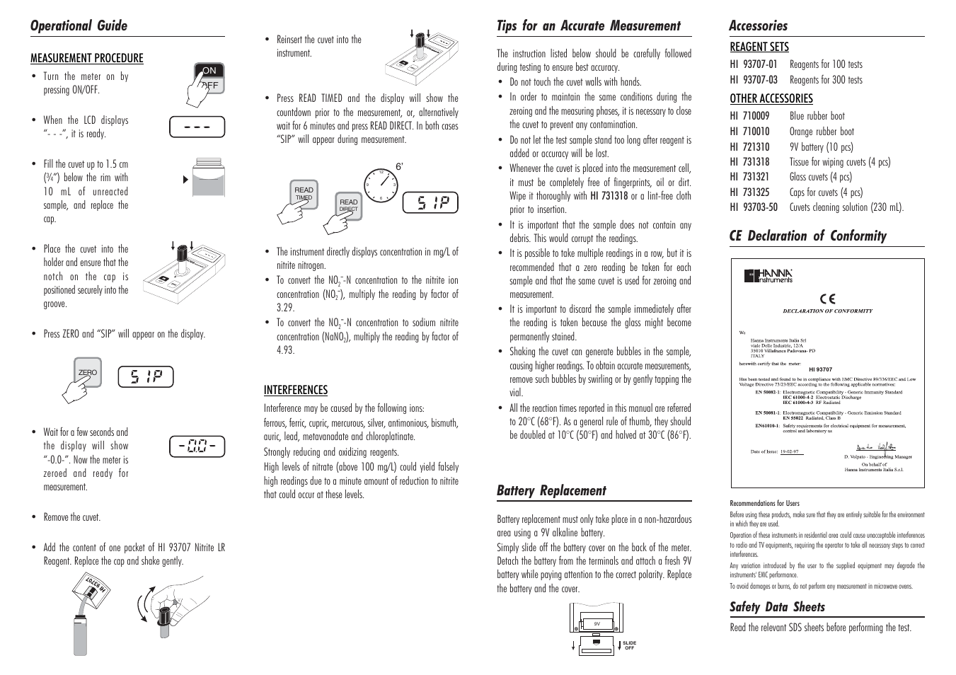 Hanna Instruments HI 93707 User Manual | Page 2 / 2