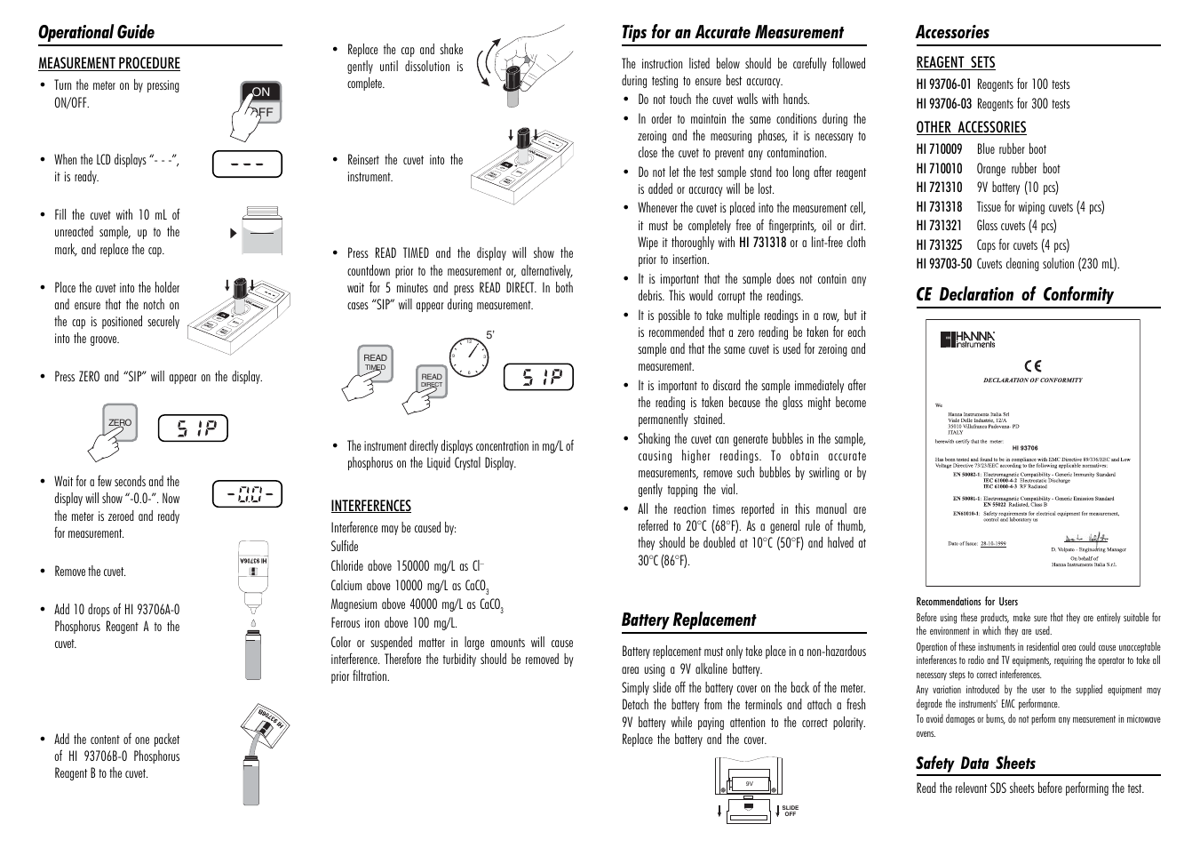 Hanna Instruments HI 93706 User Manual | Page 2 / 2