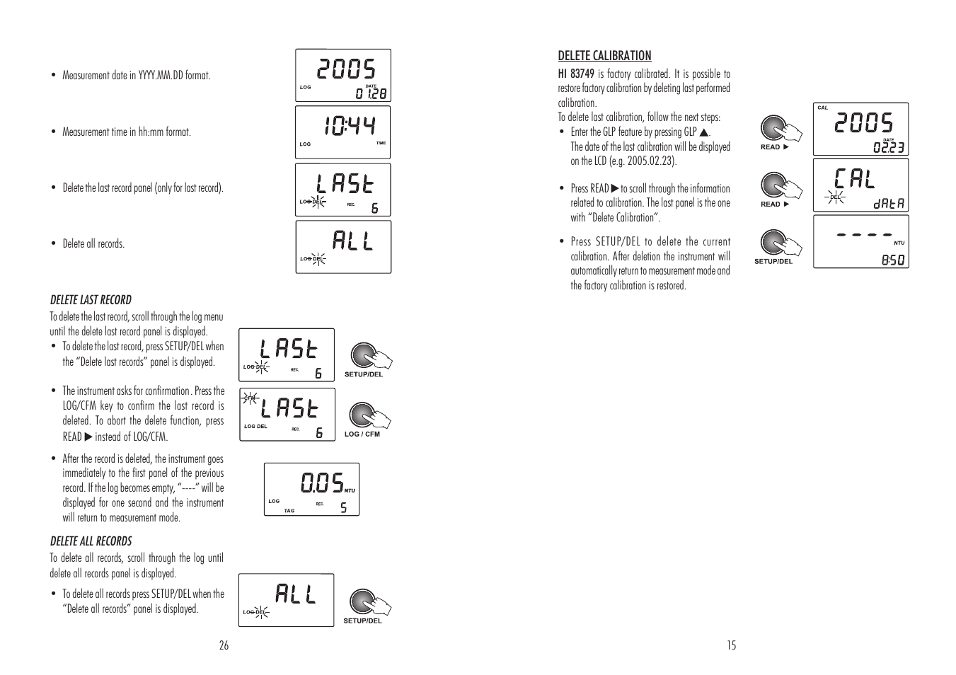 Hanna Instruments HI 83749 User Manual | Page 15 / 20