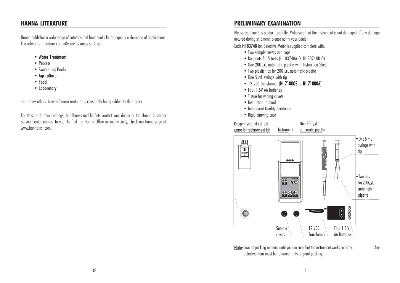 Hanna Instruments HI 83748 User Manual | Page 3 / 10