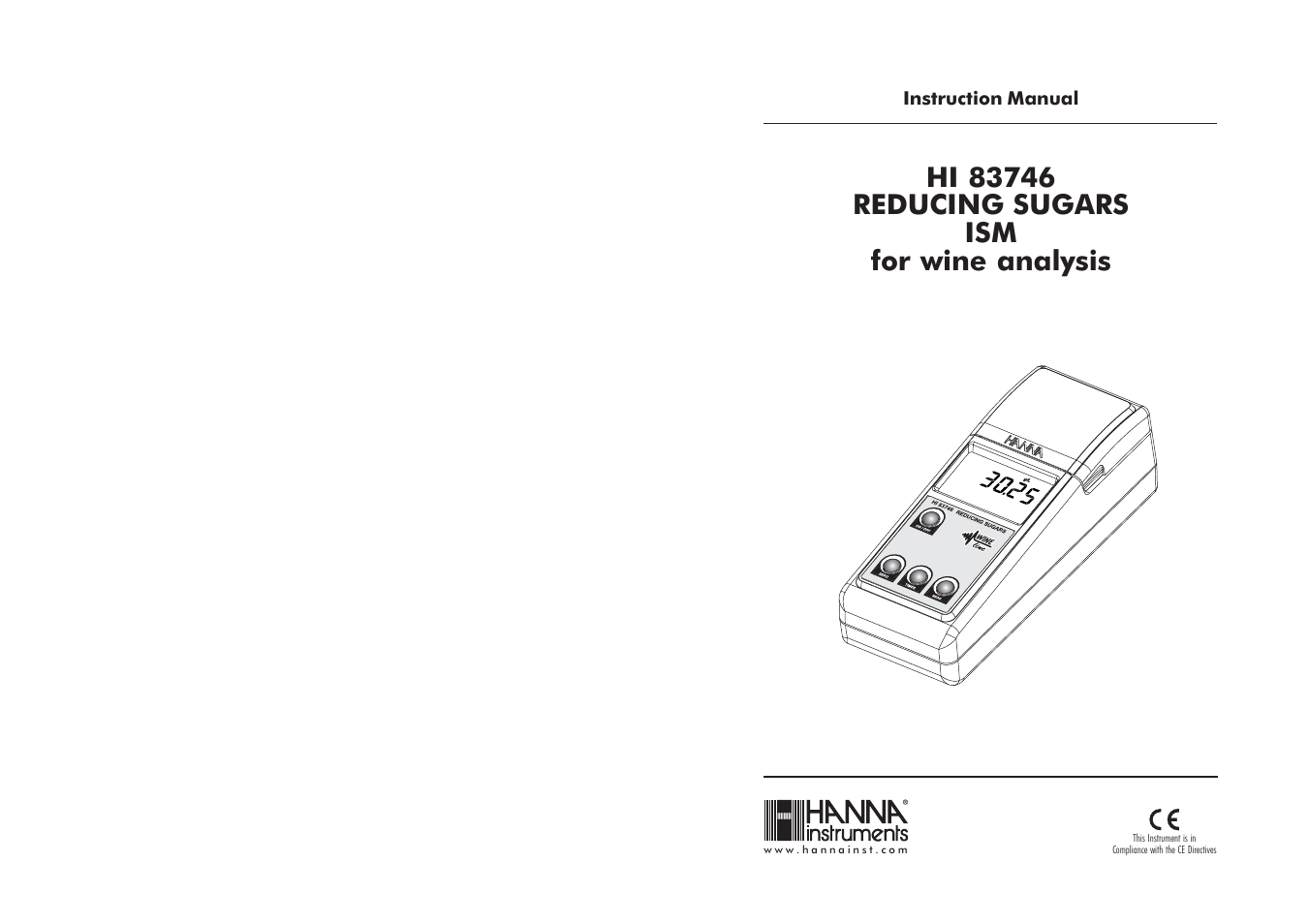 Hanna Instruments HI 83746 User Manual | 11 pages