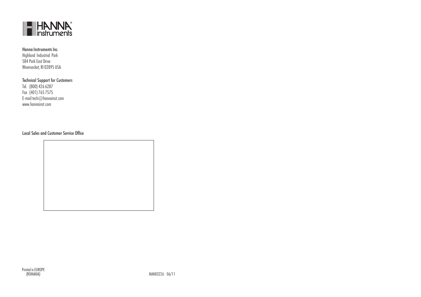 Hanna Instruments HI 83266 User Manual | Page 25 / 25