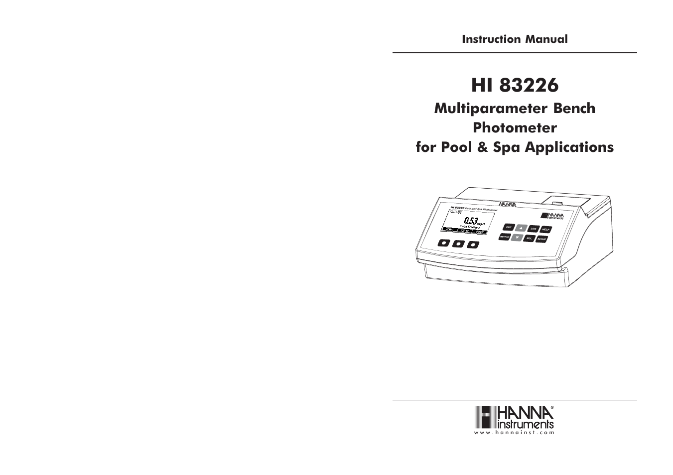 Hanna Instruments HI 83226-01 User Manual | 25 pages
