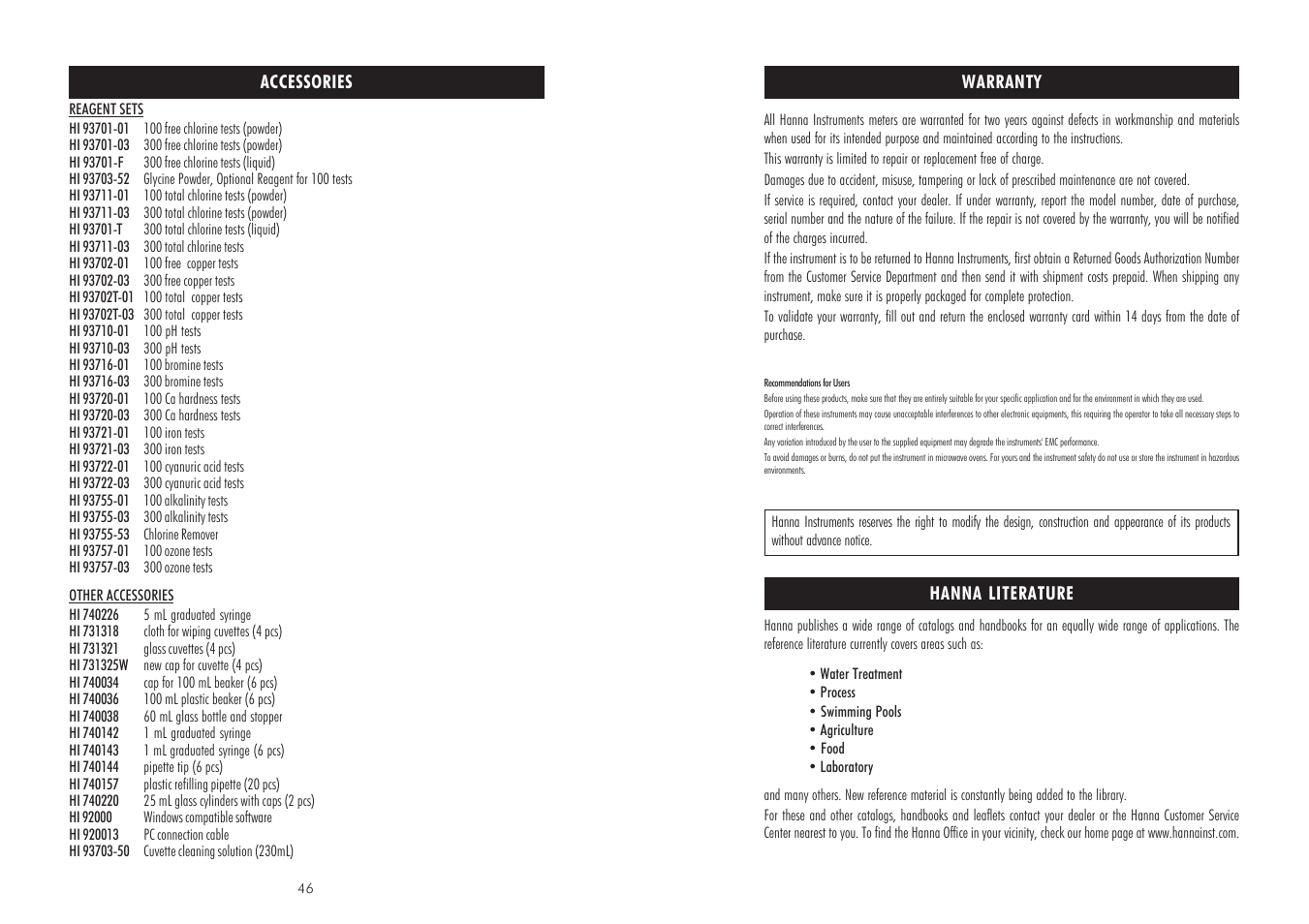 Hanna Instruments HI 83226-01 User Manual | Page 24 / 25