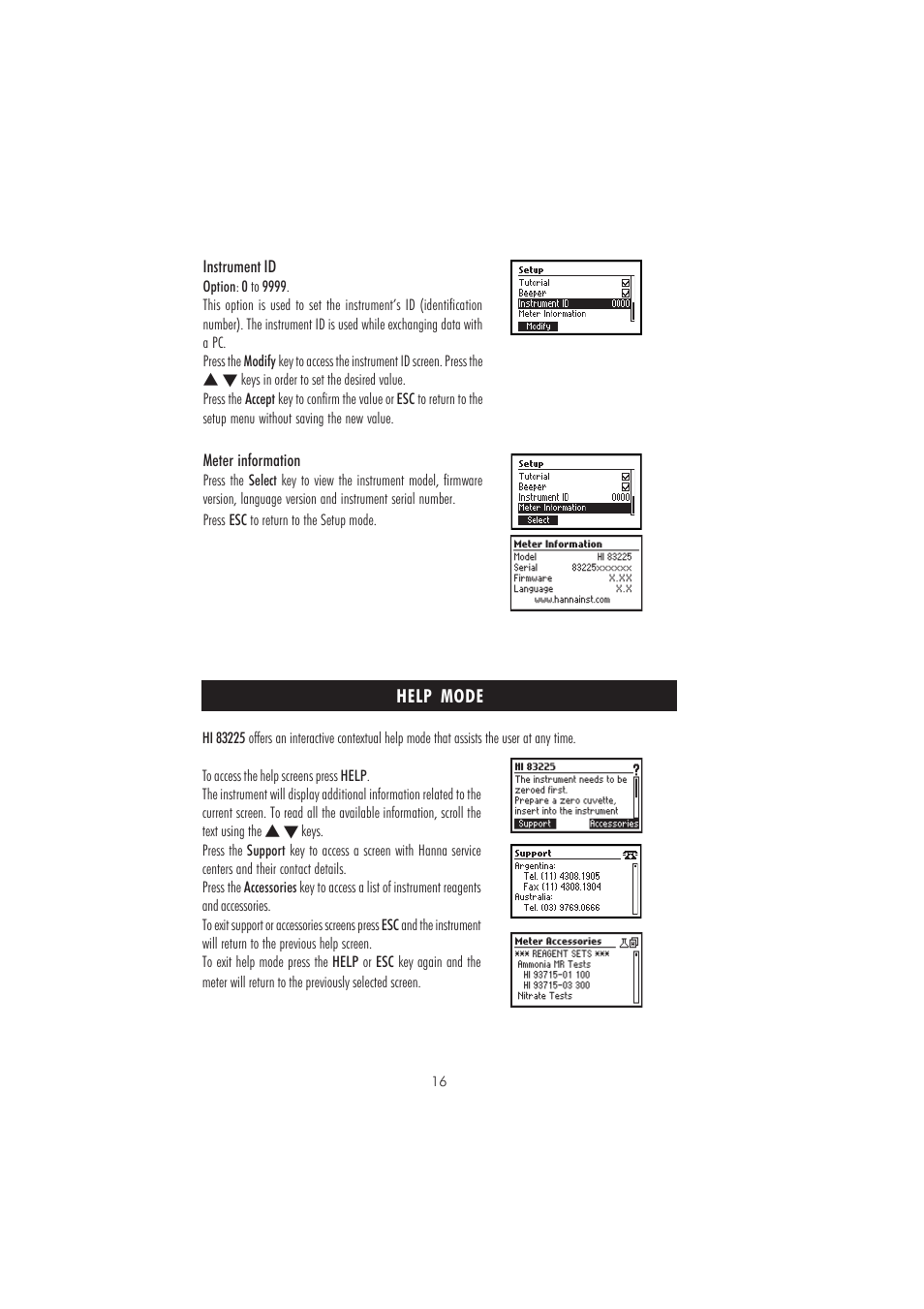Hanna Instruments HI 83225-01 User Manual | Page 16 / 60
