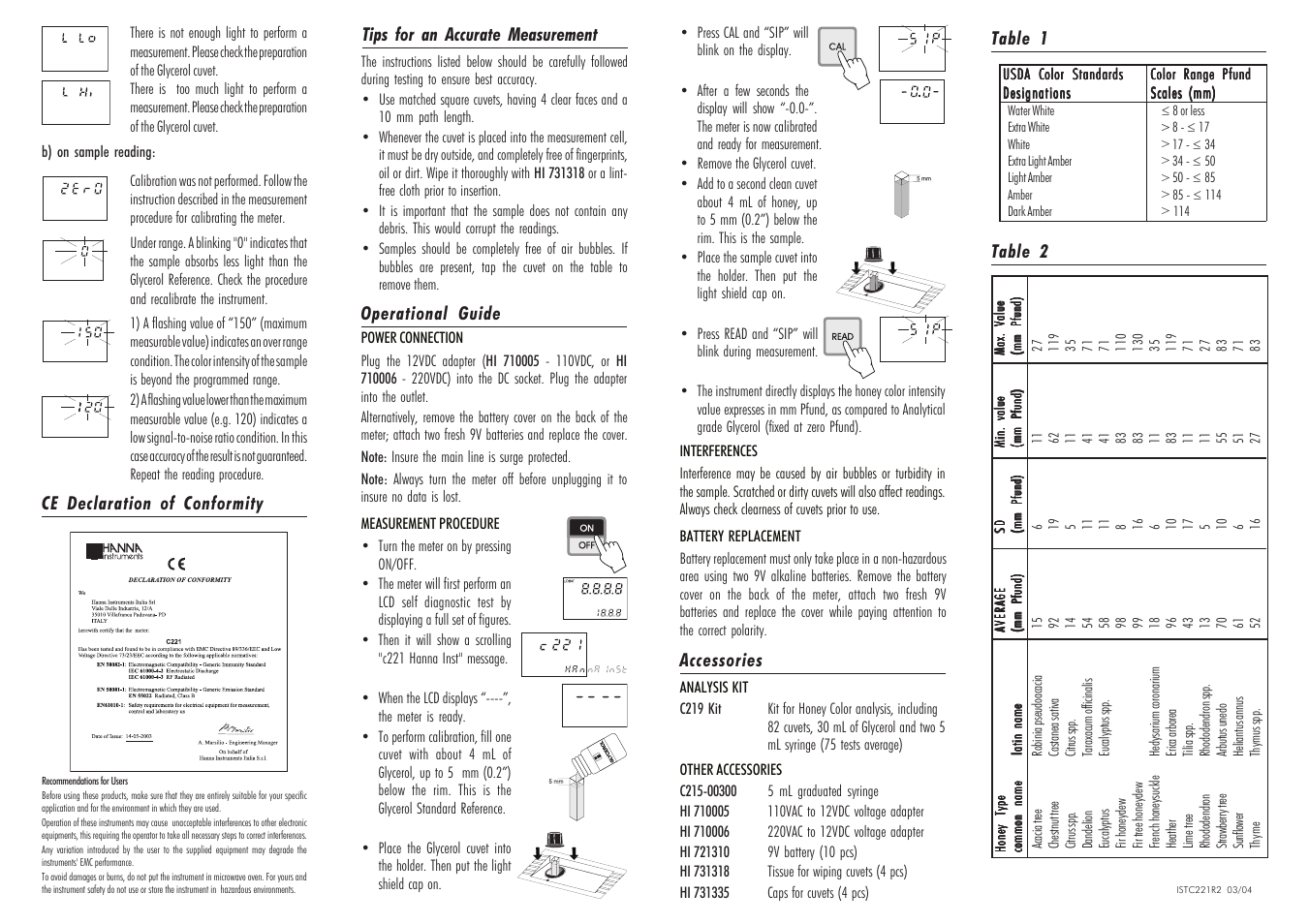 Hanna Instruments HI 83221 User Manual | Page 2 / 2