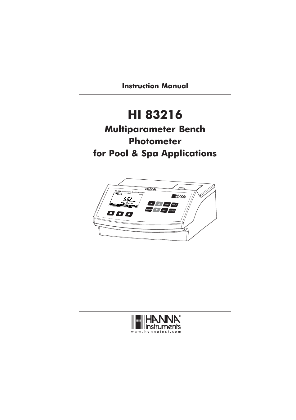 Hanna Instruments HI 83216-01 User Manual | 36 pages