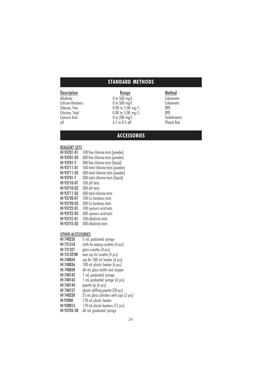 Hanna Instruments HI 83216-01 User Manual | Page 34 / 36