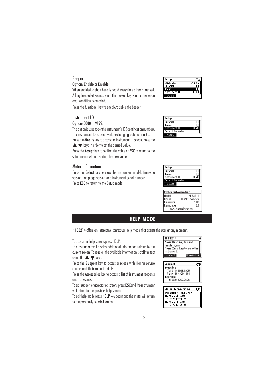 Hanna Instruments HI 83214 User Manual | Page 19 / 72