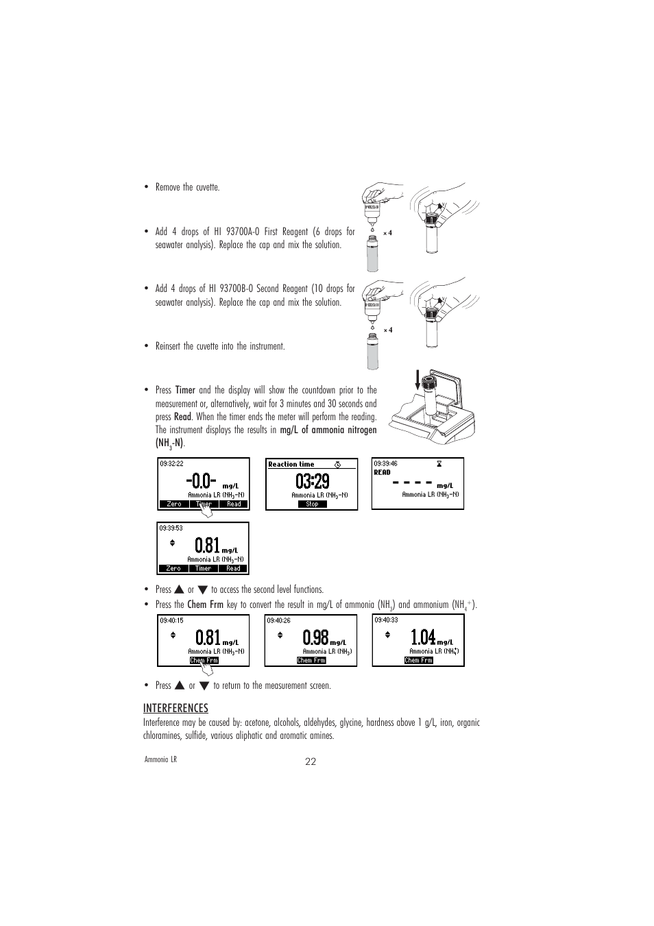 Hanna Instruments HI 83211 User Manual | Page 22 / 68