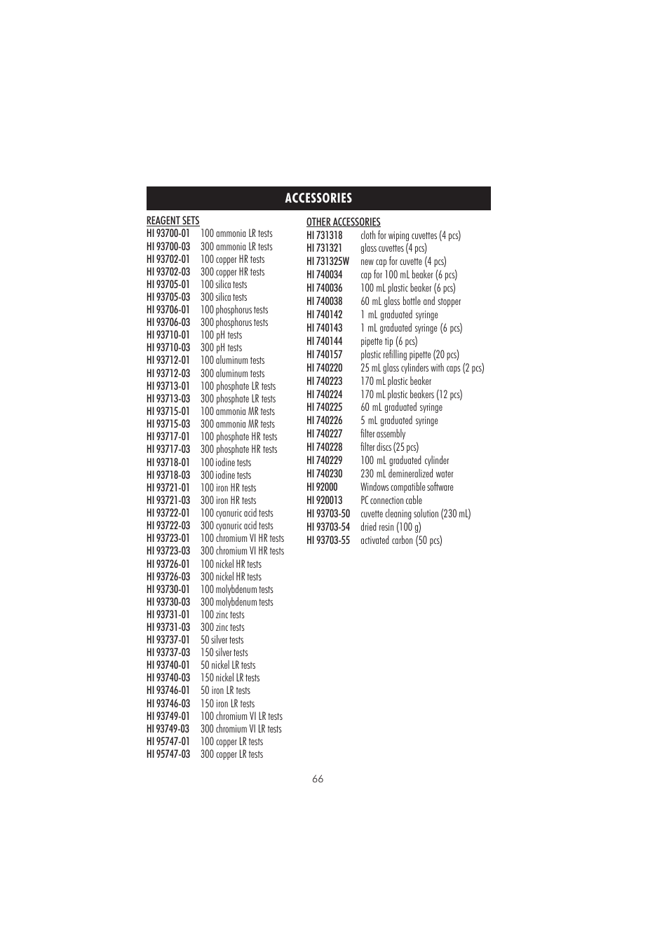 Hanna Instruments HI 83211 User Manual | Page 66 / 68