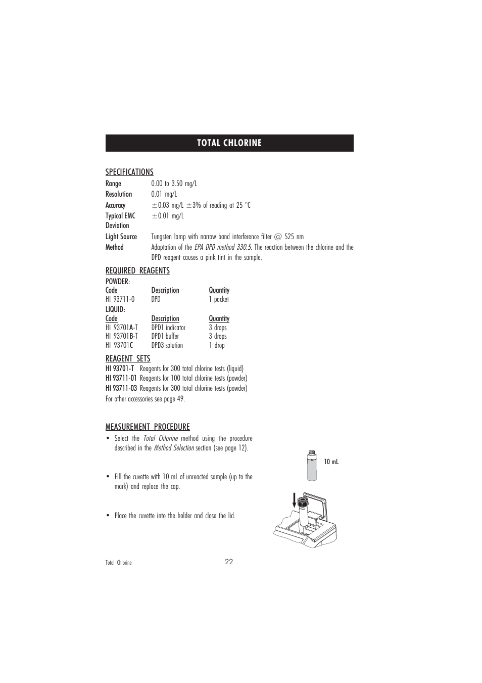 Hanna Instruments HI 83210-01 User Manual | Page 22 / 52