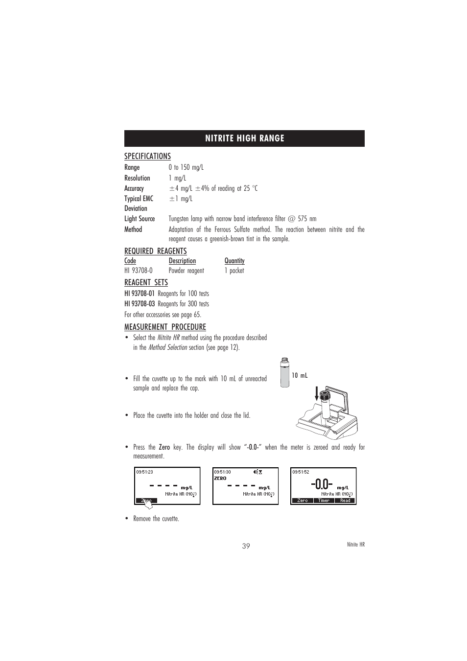 Hanna Instruments HI 83209-01 User Manual | Page 39 / 68