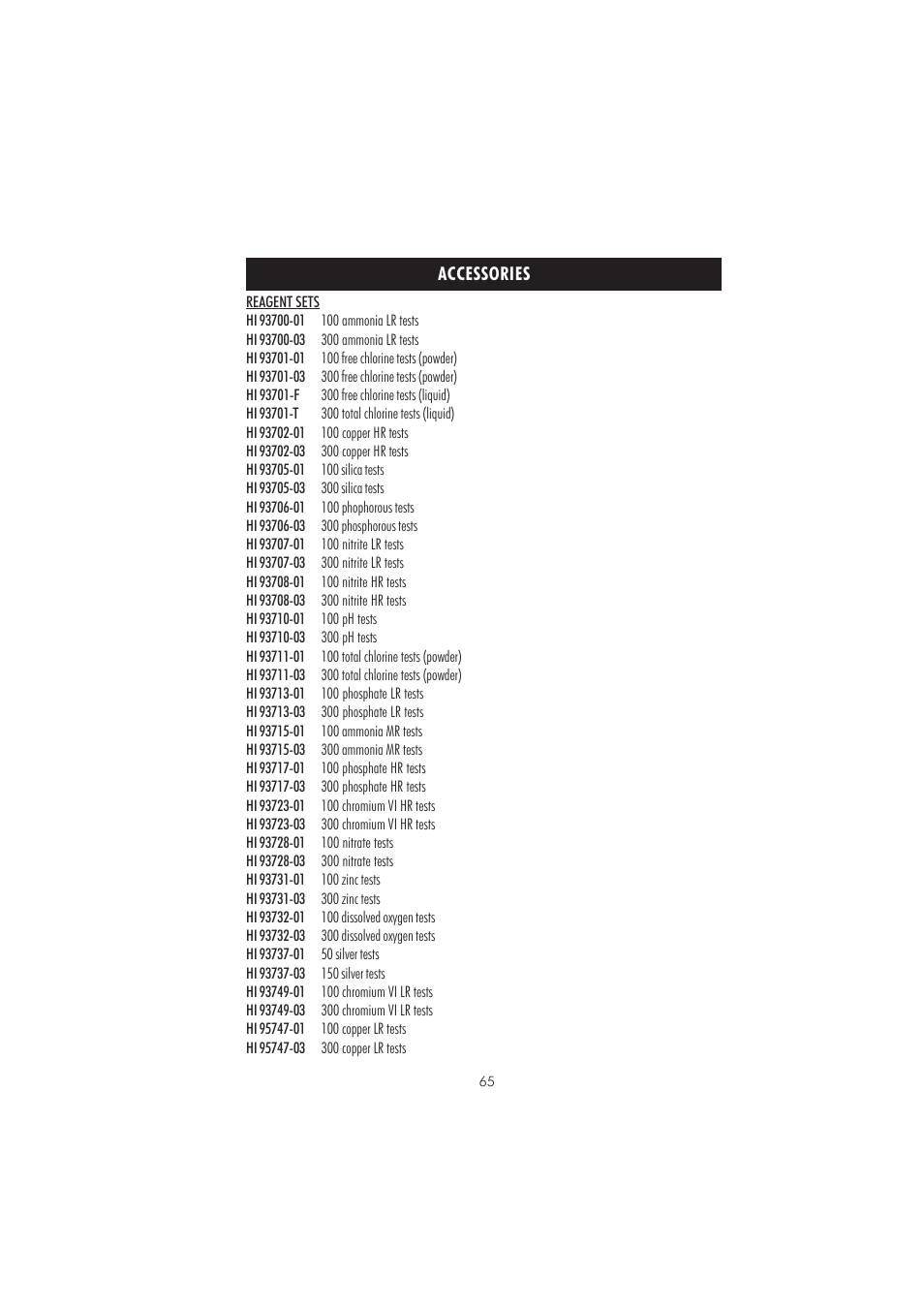 Hanna Instruments HI 83209-01 User Manual | Page 65 / 68