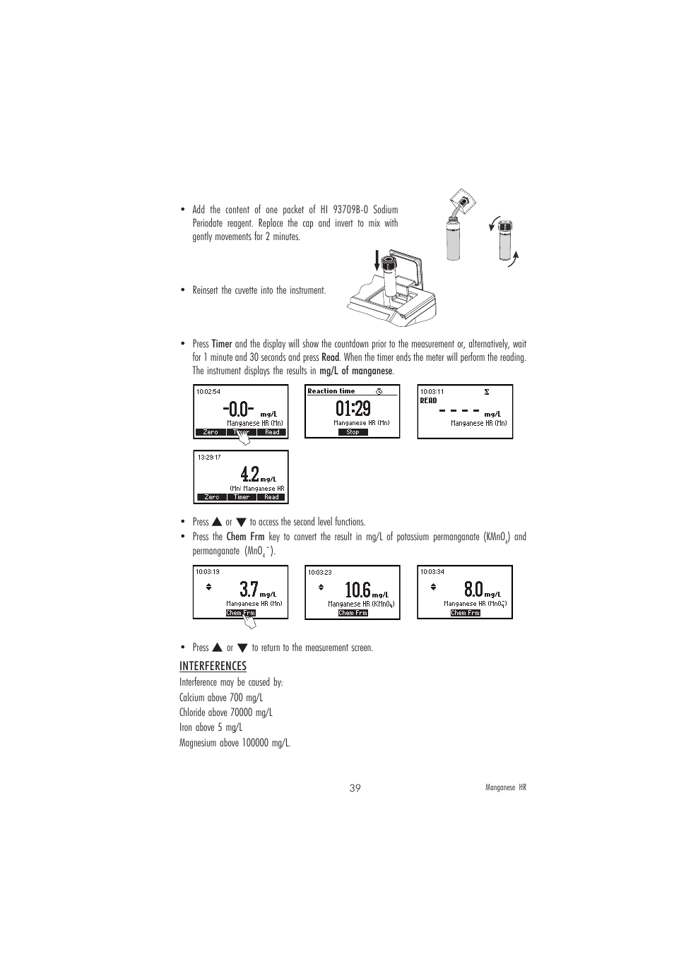 Hanna Instruments HI 83208 User Manual | Page 39 / 76