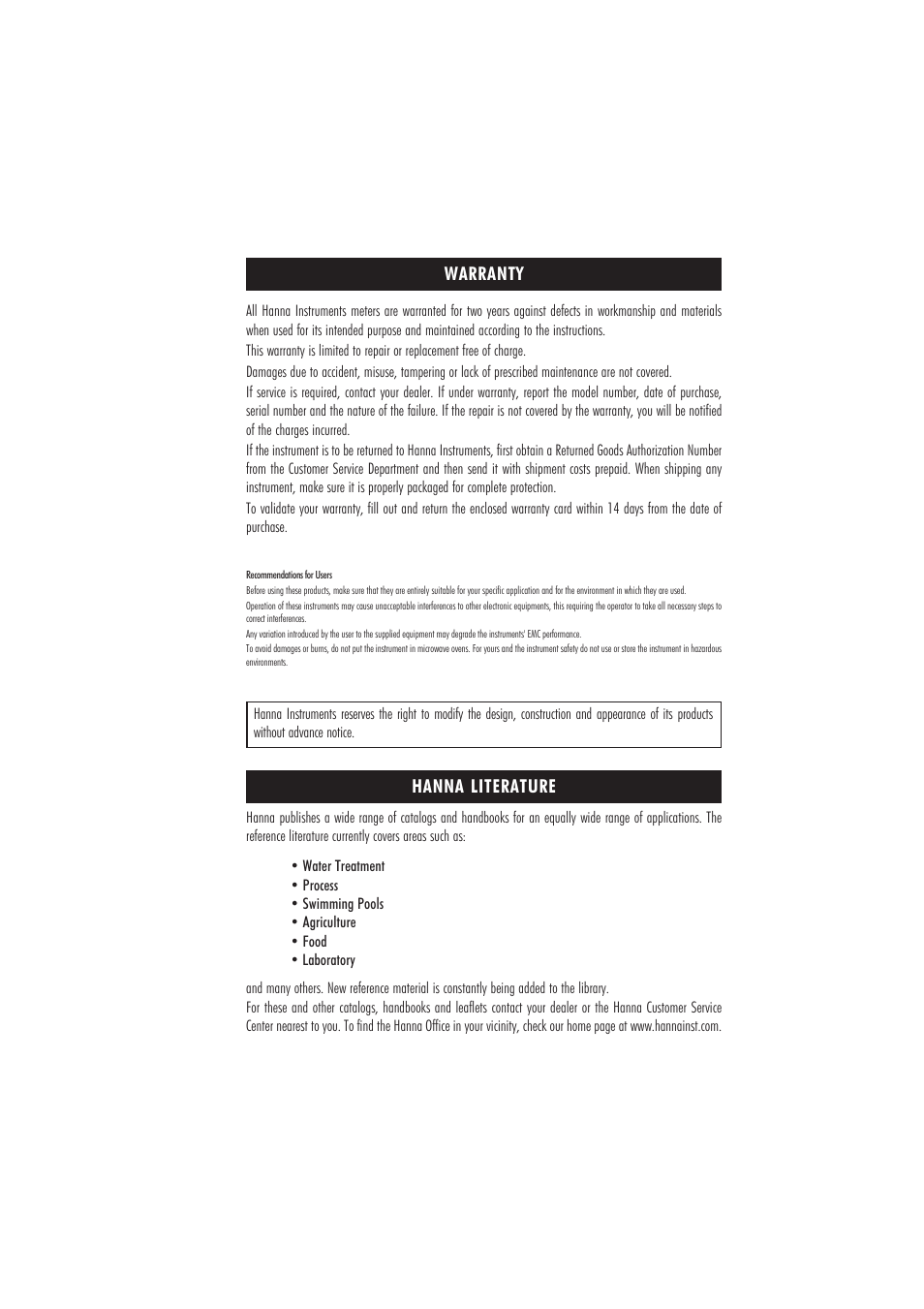 Hanna Instruments HI 83208 User Manual | Page 75 / 76