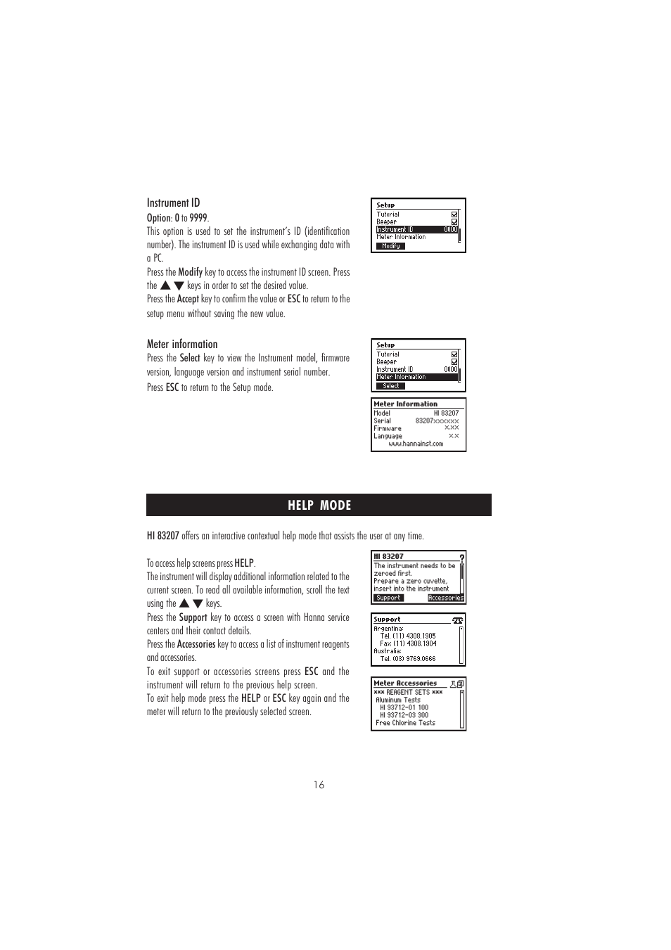 Hanna Instruments HI 83207-01 User Manual | Page 16 / 68