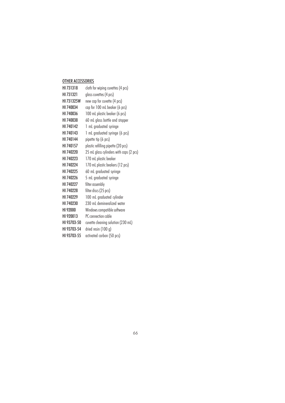 Hanna Instruments HI 83207-01 User Manual | Page 66 / 68