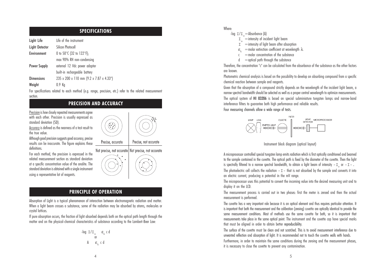 Hanna Instruments HI 83206-2008 User Manual | Page 3 / 39