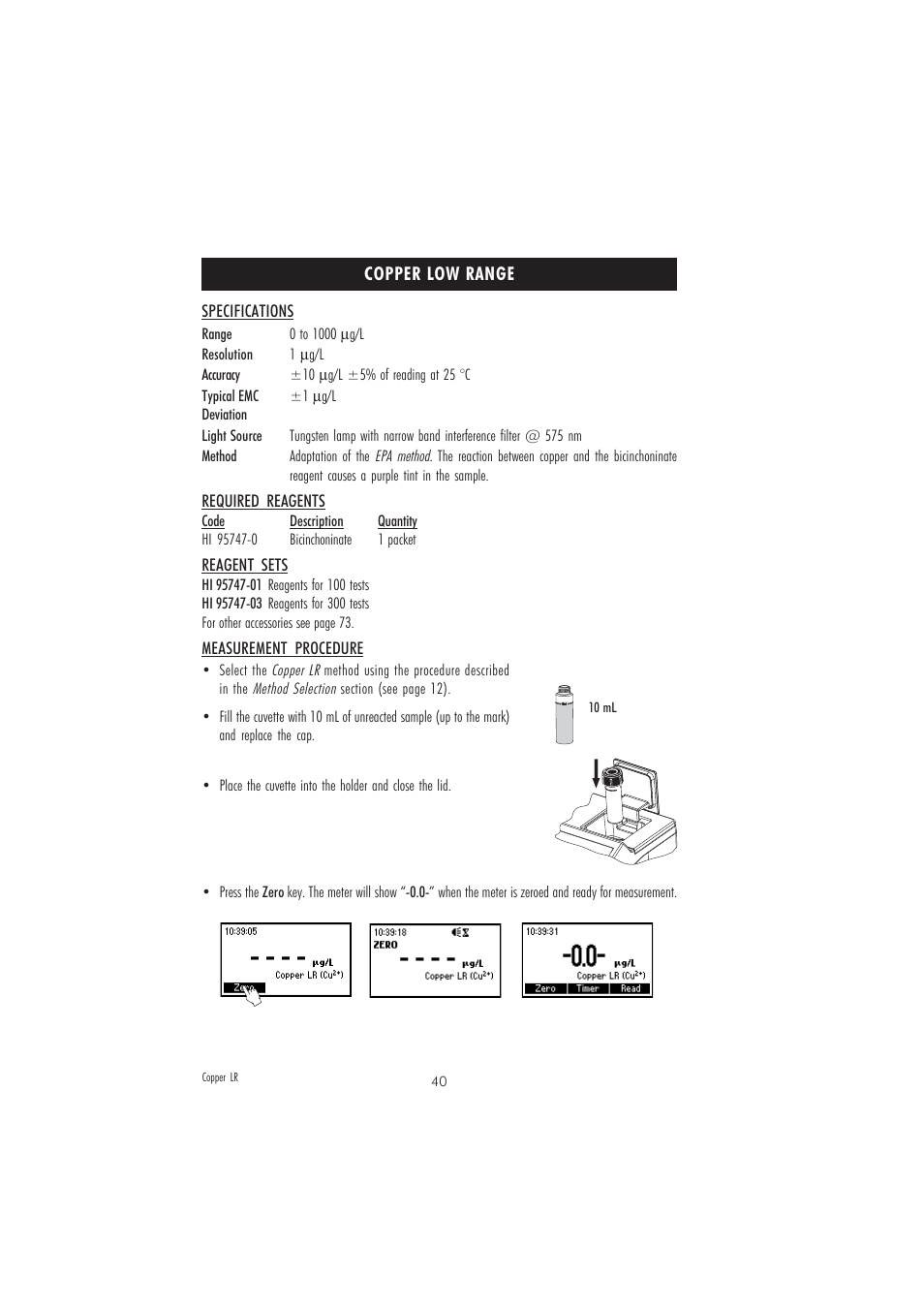 Hanna Instruments HI 83205 User Manual | Page 40 / 76