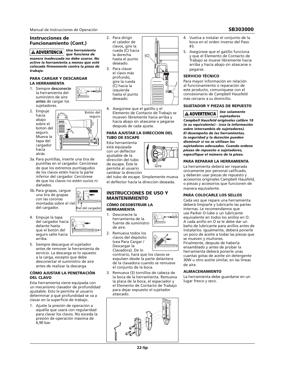 Campbell Hausfeld IN724801AV User Manual | Page 22 / 24