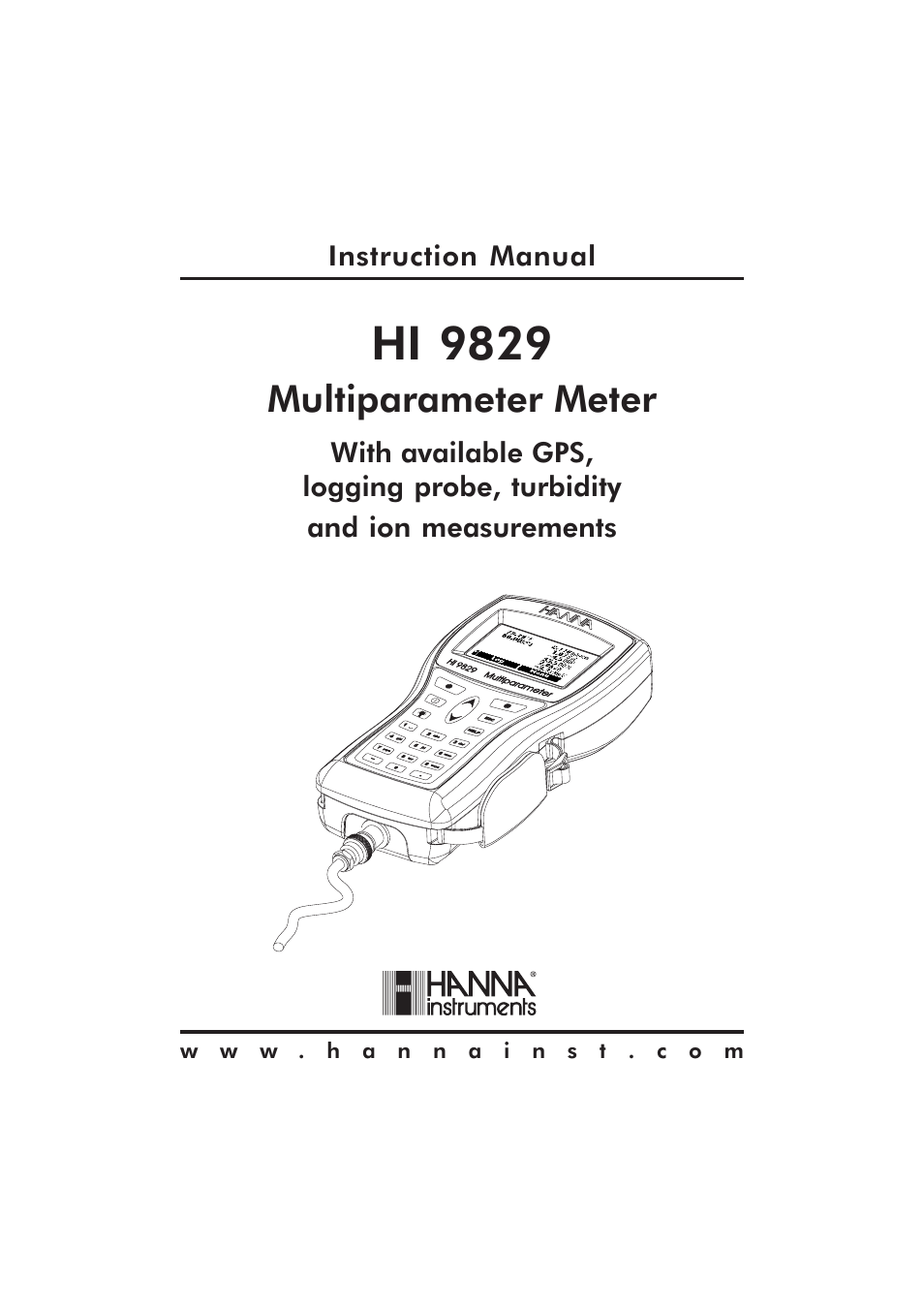 Hanna Instruments HI 9829 User Manual | 104 pages