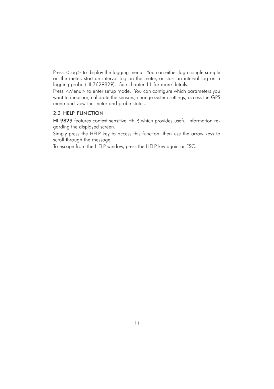 Hanna Instruments HI 9829 User Manual | Page 11 / 104