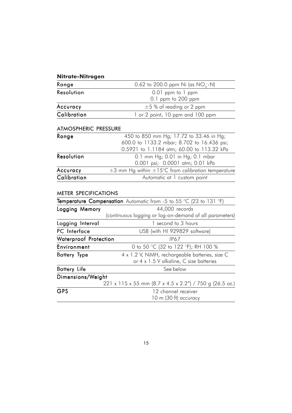 Hanna Instruments HI 9829 User Manual | Page 15 / 104
