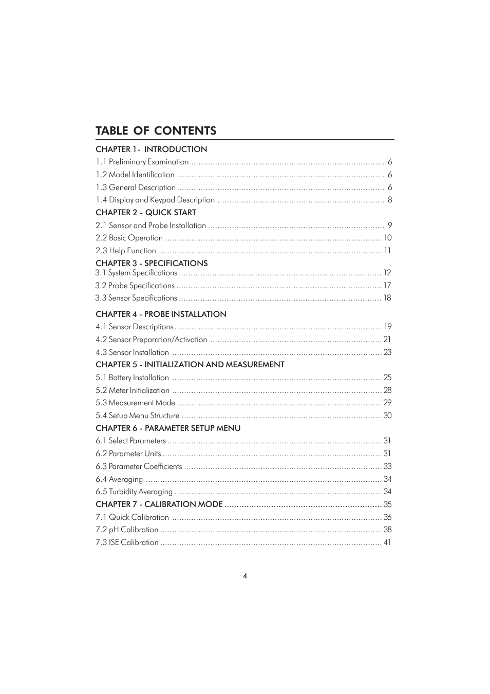 Hanna Instruments HI 9829 User Manual | Page 4 / 104