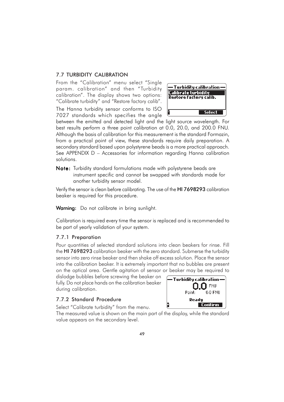 Hanna Instruments HI 9829 User Manual | Page 49 / 104