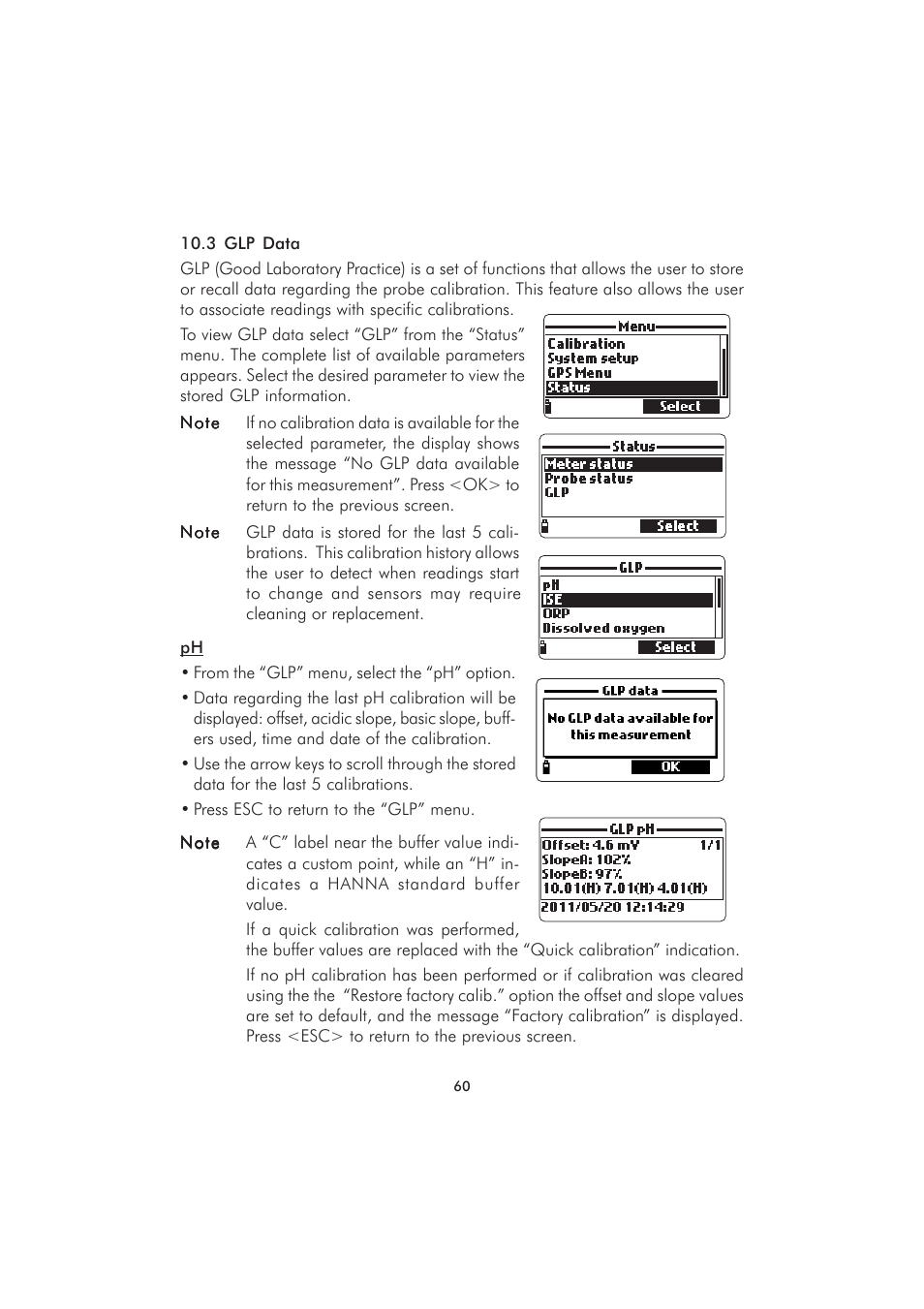 Hanna Instruments HI 9829 User Manual | Page 60 / 104