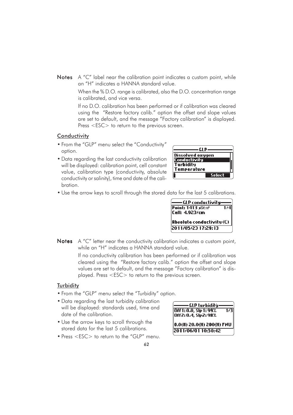 Hanna Instruments HI 9829 User Manual | Page 62 / 104
