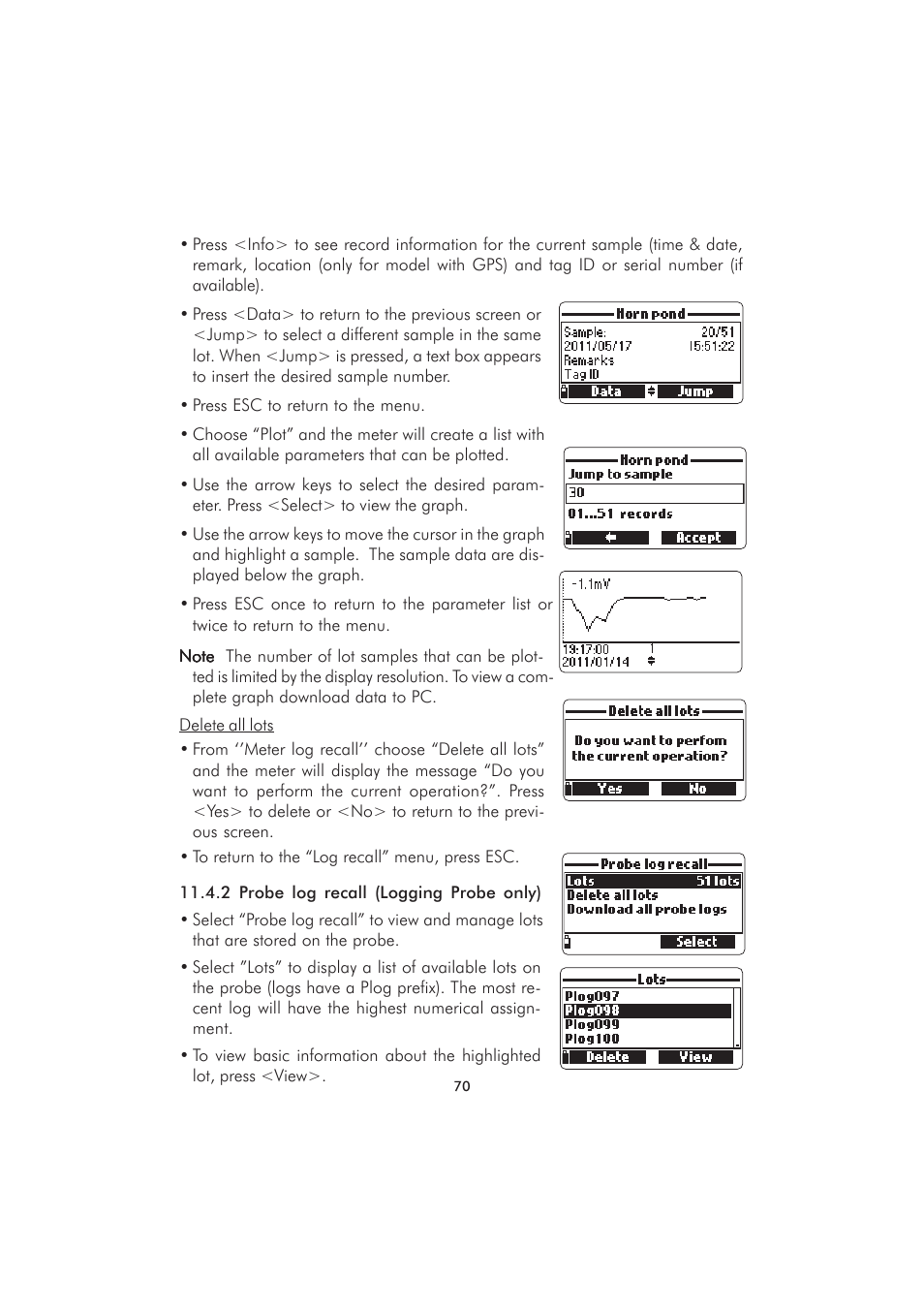 Hanna Instruments HI 9829 User Manual | Page 70 / 104