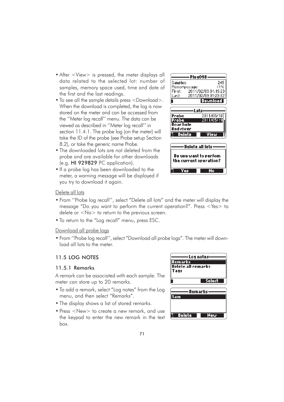 Hanna Instruments HI 9829 User Manual | Page 71 / 104