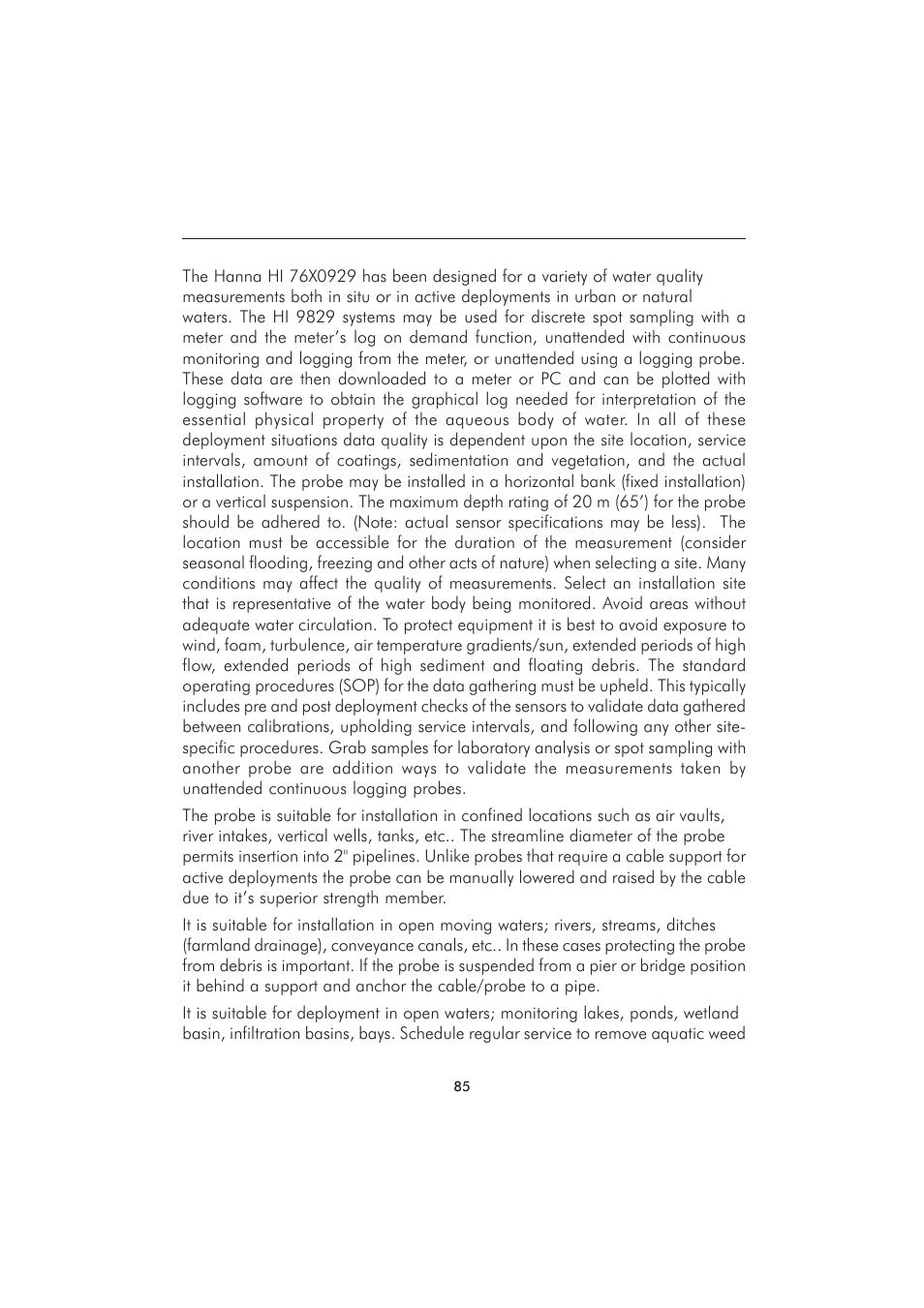 Hanna Instruments HI 9829 User Manual | Page 85 / 104