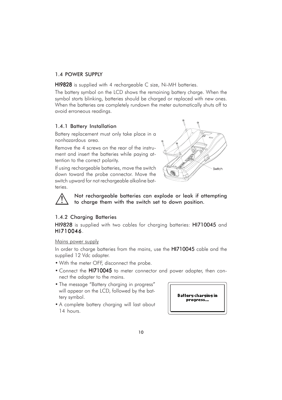 Hanna Instruments HI 98280 User Manual | Page 10 / 64