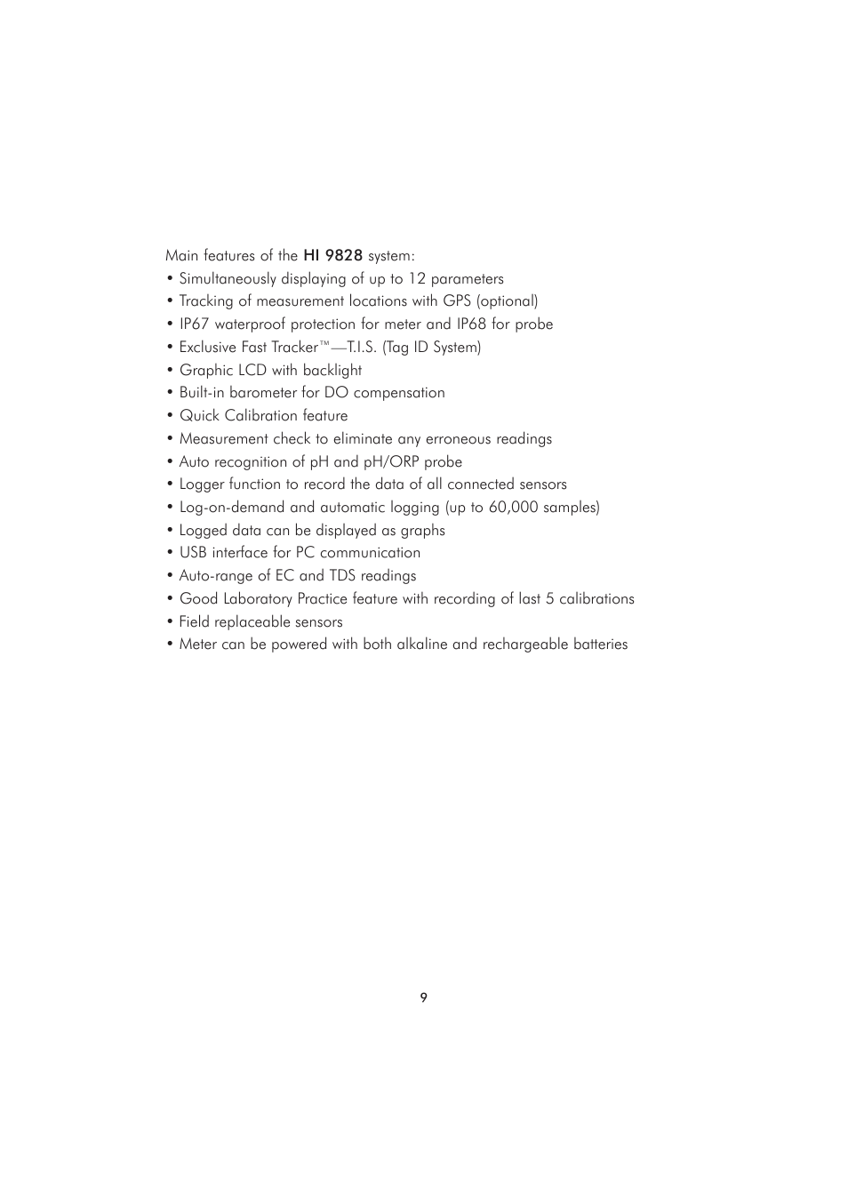 Hanna Instruments HI 98280 User Manual | Page 9 / 64