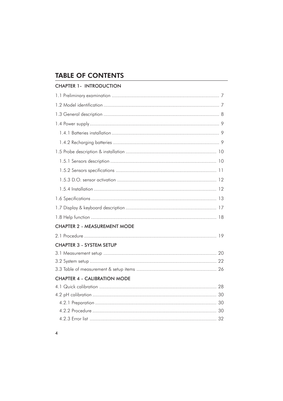 Hanna Instruments HI 9828 User Manual | Page 4 / 60