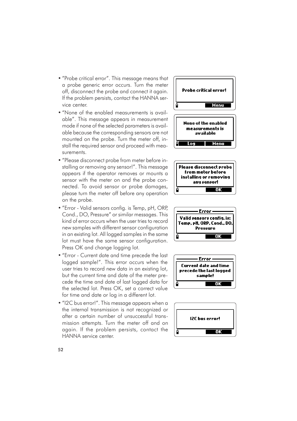 Hanna Instruments HI 9828 User Manual | Page 52 / 60