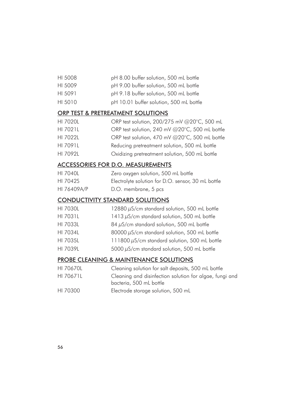 Hanna Instruments HI 9828 User Manual | Page 56 / 60