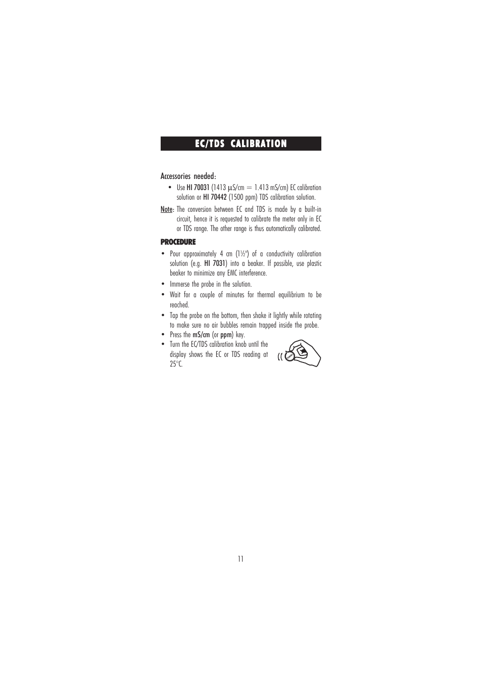 Hanna Instruments HI 9813-6 User Manual | Page 11 / 16